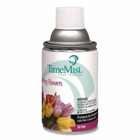 Timemist Premium Metered Air Freshener Refill, Spring Flowers, 6.6 oz Aerosol 1042712EA